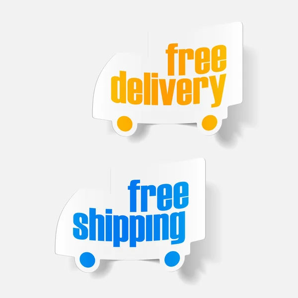 Sticker free shipping — Stock Vector