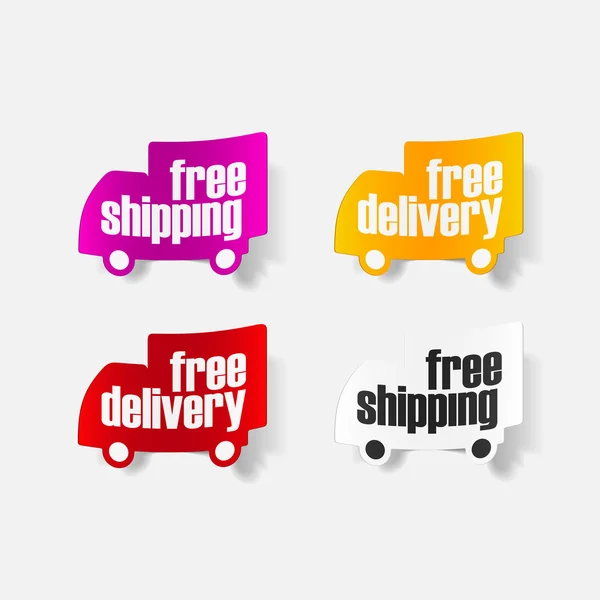 Sticker free shipping — Stock Vector