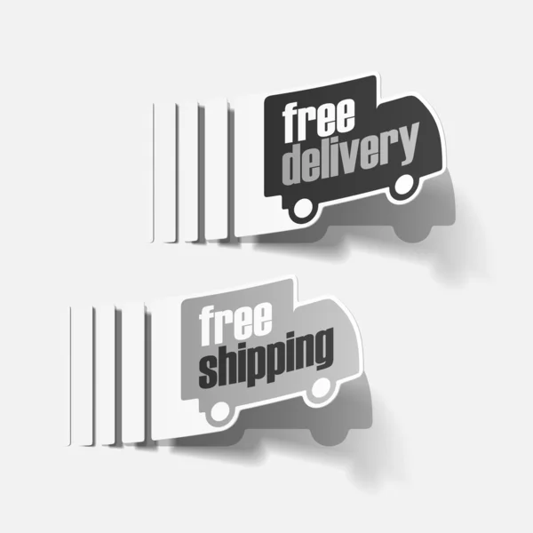 Sticker free shipping — Stock Vector