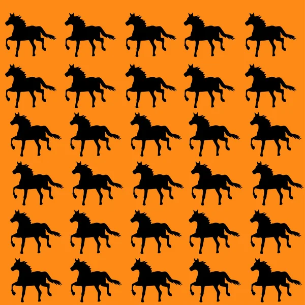 Reeks van kleurrijke paarden — Stockvector