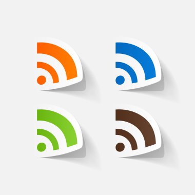 renkli kablosuz ağ sembolleri