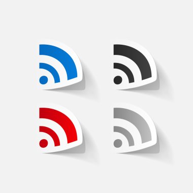 renkli kablosuz ağ sembolleri