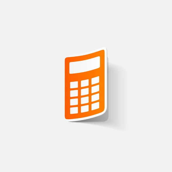 Orange electronic calculator — Stock Vector