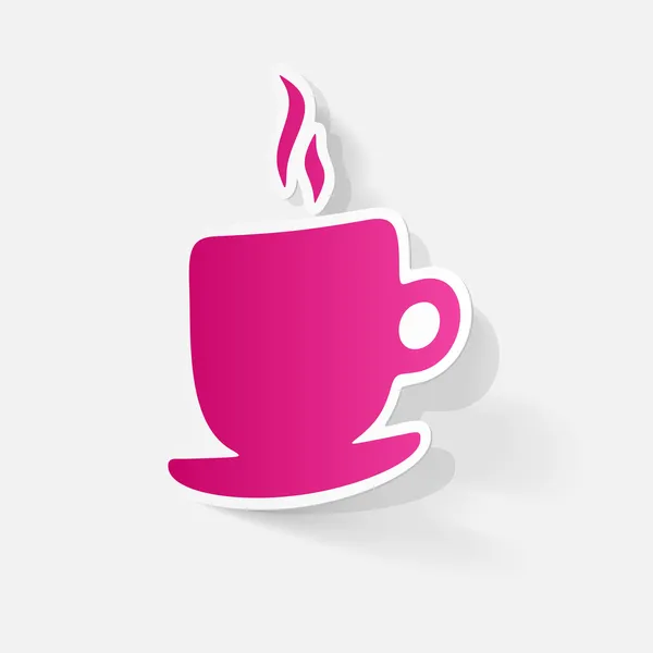 Pink coffee cup — Stock Vector