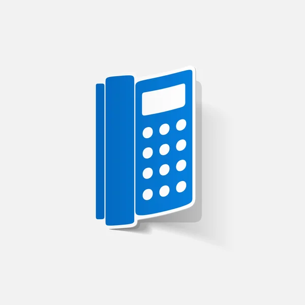 Blue landline phone — Stock Vector