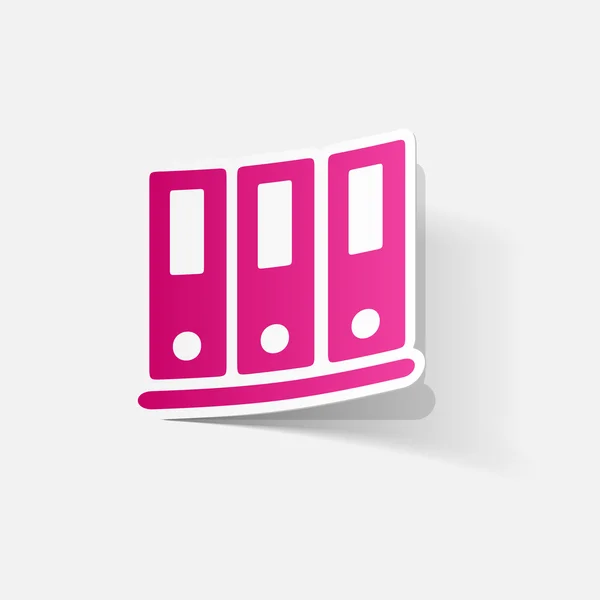 Pink office folders — Stock Vector