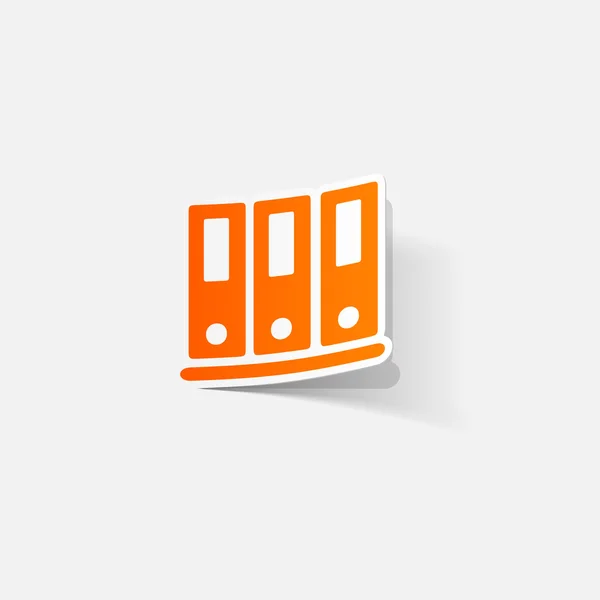 Mappen van Oranje office — Stockvector