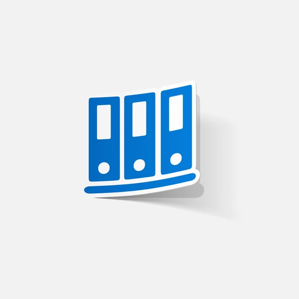 Blue office folders — Stock Vector