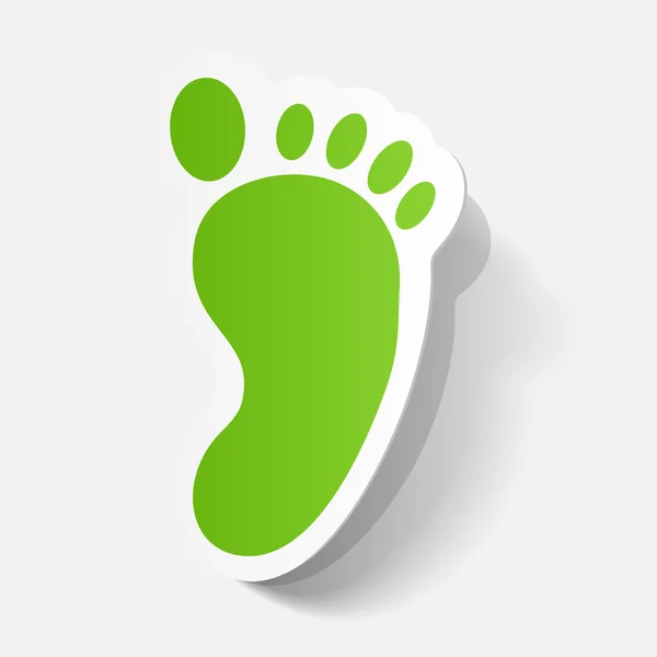 Grünes Fußabdrucksymbol — Stockvektor