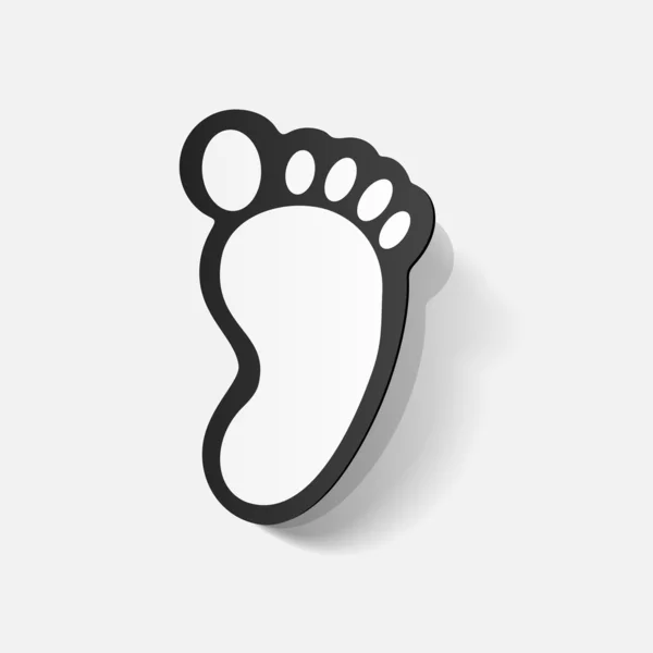 Fußabdruck-Symbol — Stockvektor