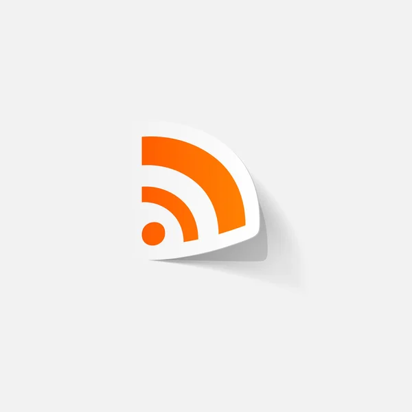 Orange wireless network symbol — Stock Vector