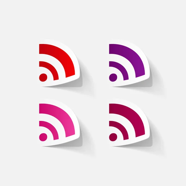 Colorful wireless network symbols — Stock Vector