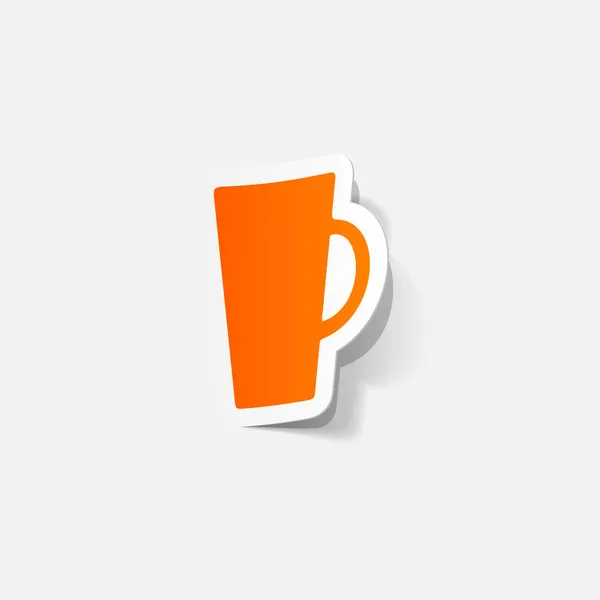 Orange Kaffeetasse — Stockvektor