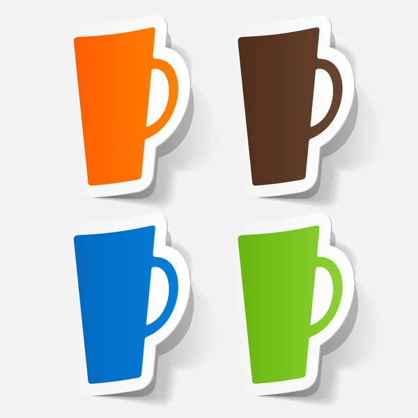 Colorful coffee cups — Stock Vector