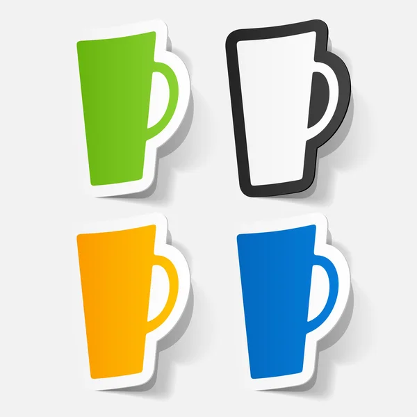 Tasses à café colorées — Image vectorielle
