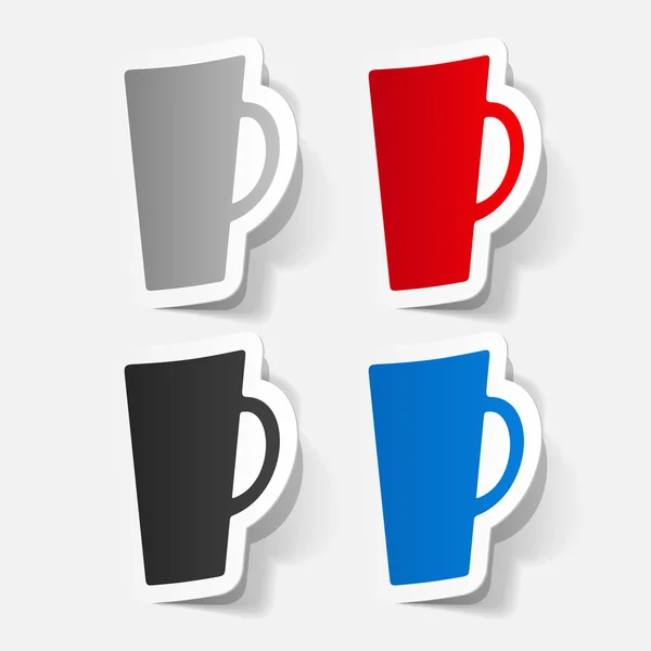 カラフルなコーヒー カップ — ストックベクタ