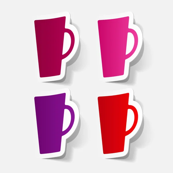 Colorful coffee cups — Stock Vector