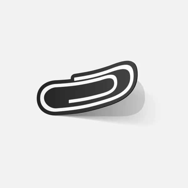 Black paper clip — Stock Vector