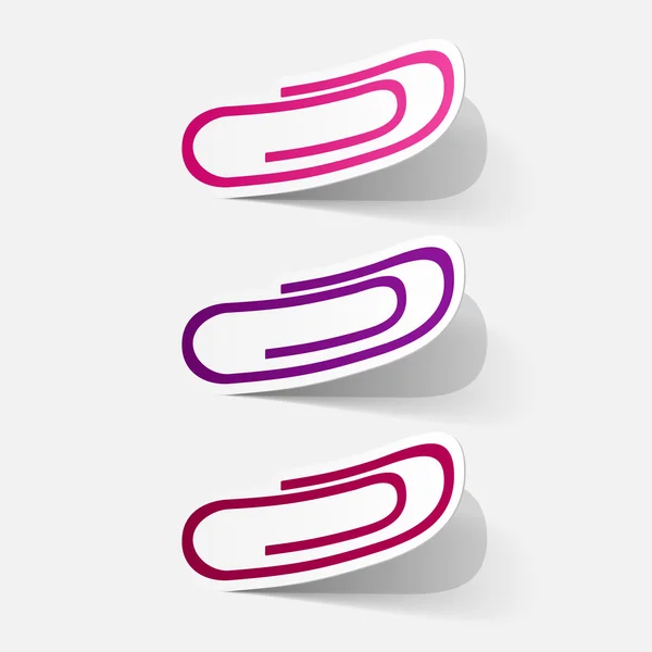 Clips de papel conjunto — Vector de stock