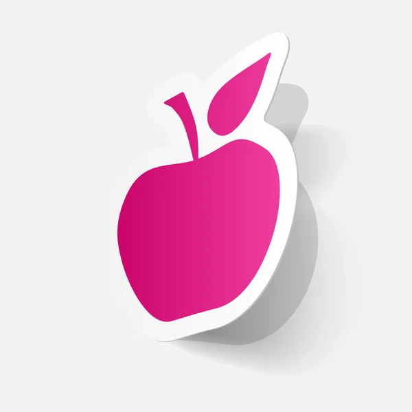 Adesivo mela rosa — Vettoriale Stock