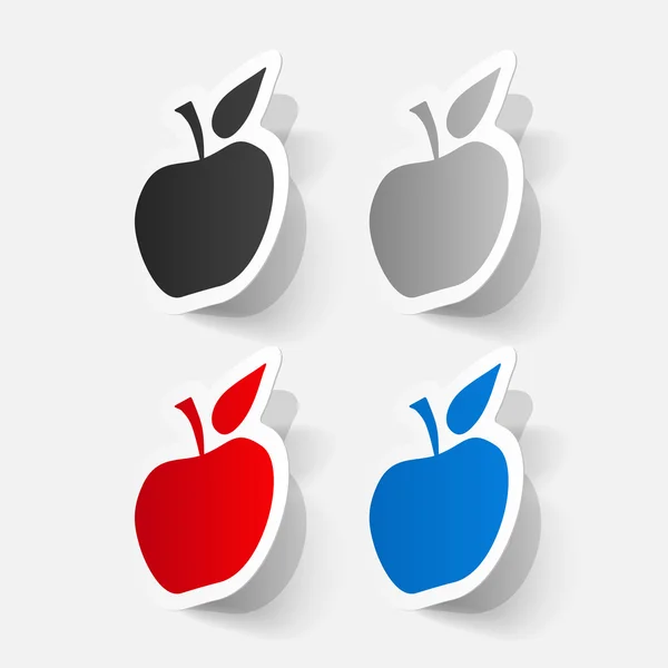 Set de pegatinas Apple — Vector de stock