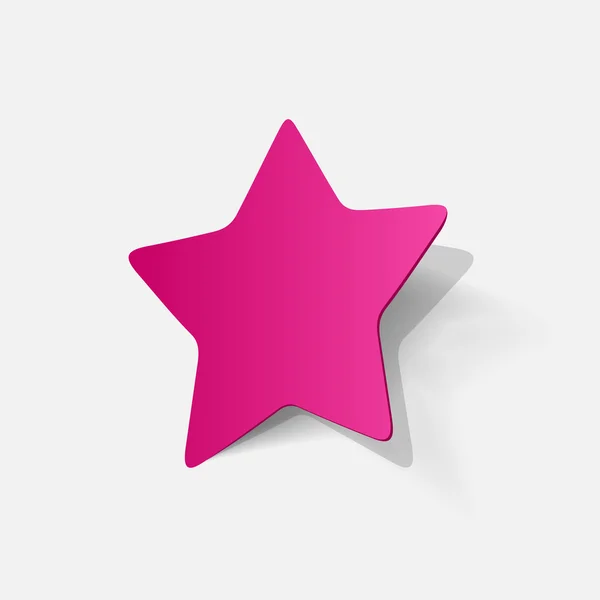 Rózsaszín ötszögletű star — Stock Vector