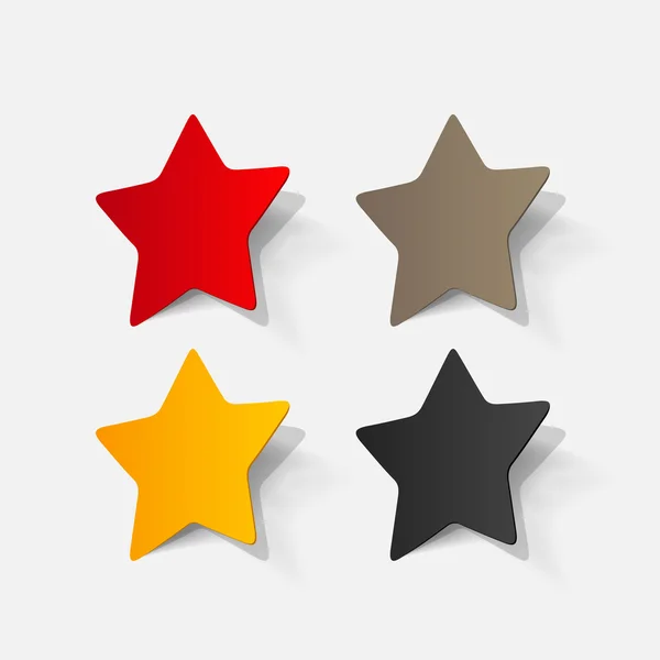 Adesivos estrela pentagonal — Vetor de Stock