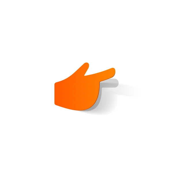 Mano anaranjada con dedo — Vector de stock