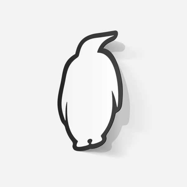 Penguen sticker — Stok Vektör