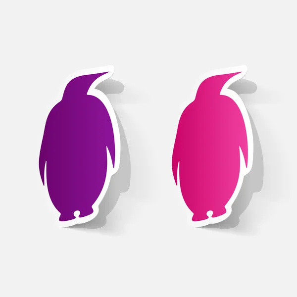 Rótulos de pinguim — Vetor de Stock