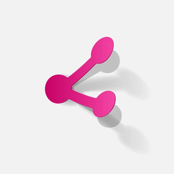 Růžový symbol podíl — Stockový vektor