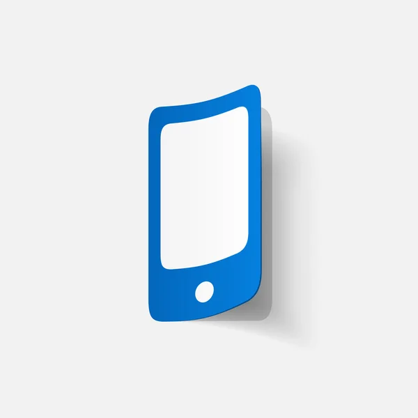 Blue phone sticker — Stock Vector