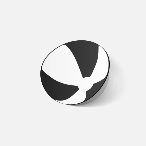 Beachball sticker — Stock Vector