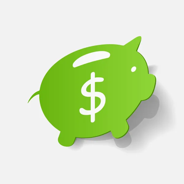 Groene piggy bank — Stockvector