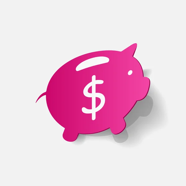 粉红猪存钱罐 — 图库矢量图片
