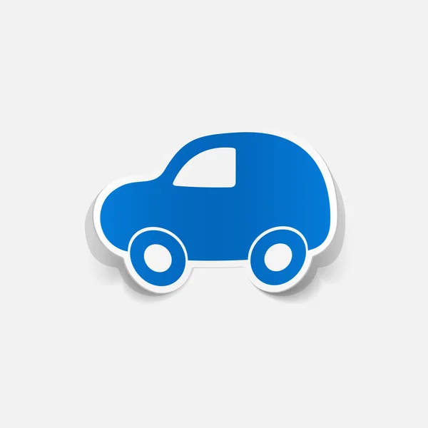 Blue car symbol — Stock Vector