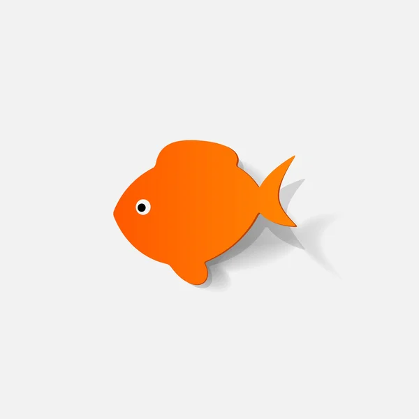 Autocollant poisson orange — Image vectorielle