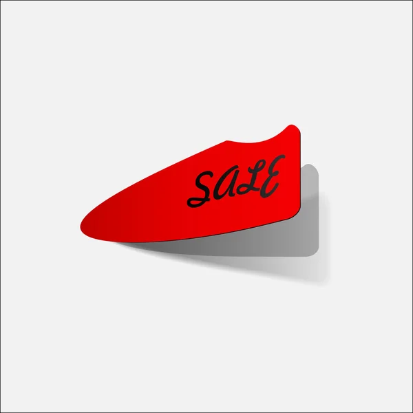 Roter Verkaufsaufkleber — Stockvektor