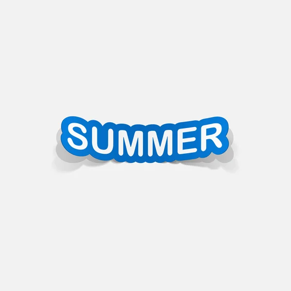 Inscription d'été bleue — Image vectorielle