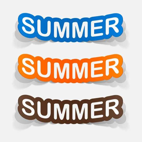 Színes nyári feliratok — Stock Vector