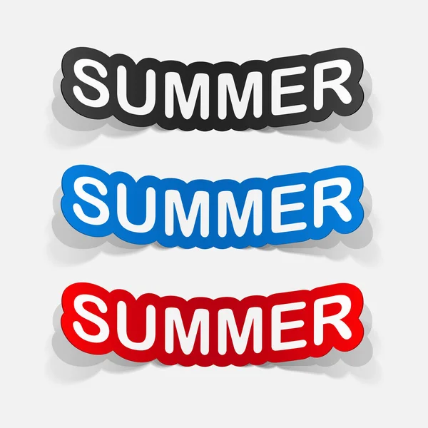 Kleurrijke zomer inscripties — Stockvector