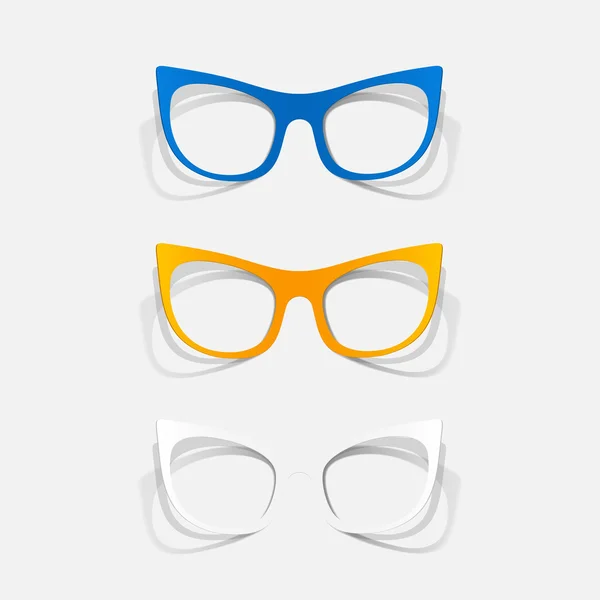 Sticker of retro glasses — Stock Vector