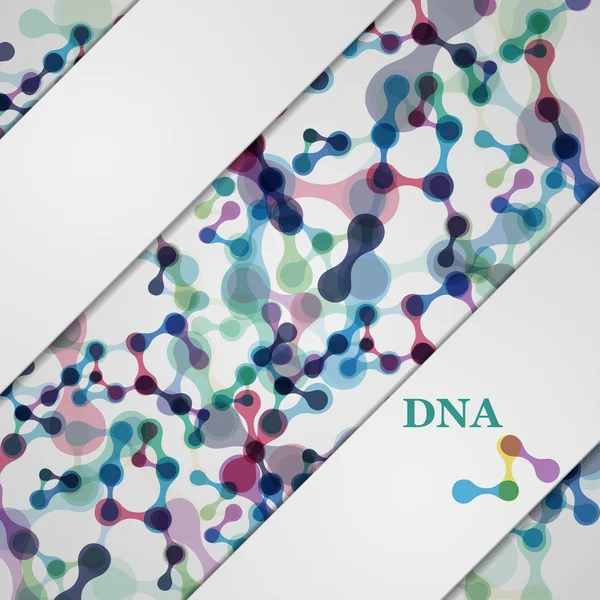 Card with DNA — Stock Vector