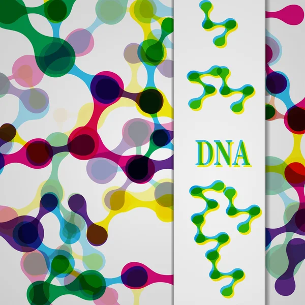 Card with DNA — Stock Vector