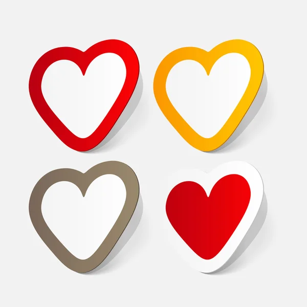 Sevgililer günü kalp Sticker — Stok Vektör