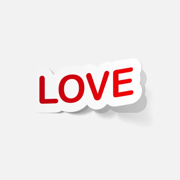 Sticker grote liefde — Stockvector
