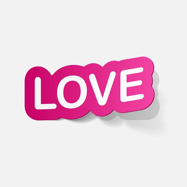 Sticker of big love — Stock Vector