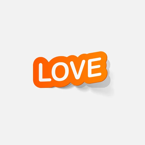 Sticker grote liefde — Stockvector