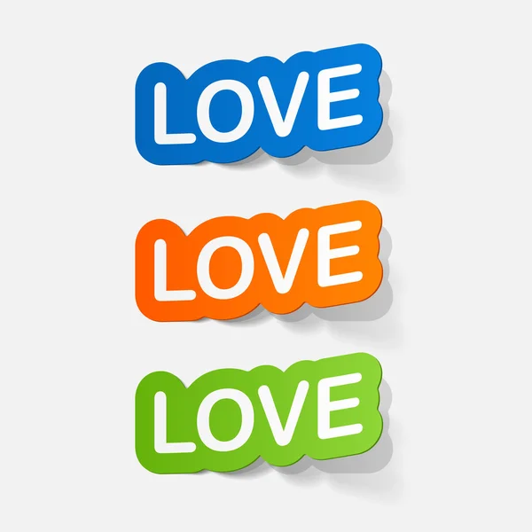 Sticker of big love — Stock Vector