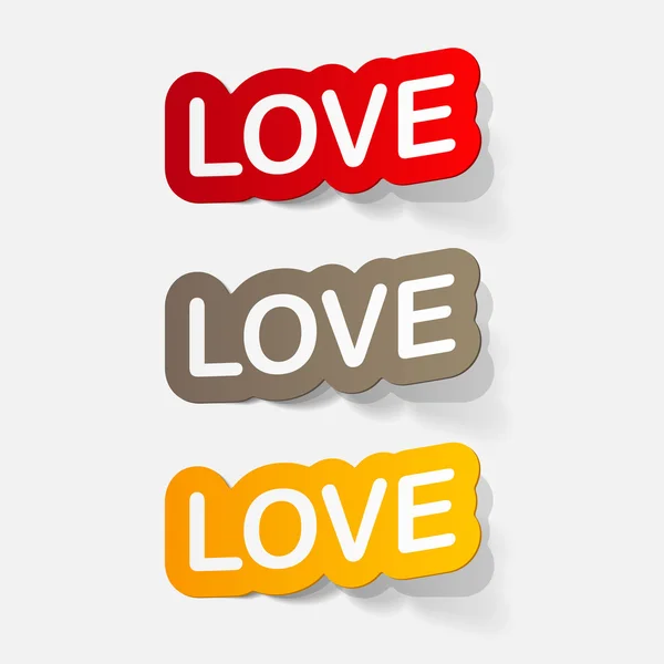 Sticker of big love — Stock Vector